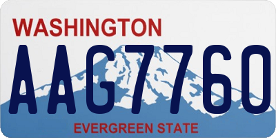 WA license plate AAG7760