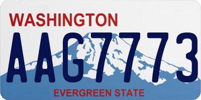 WA license plate AAG7773