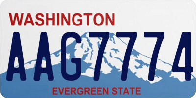 WA license plate AAG7774