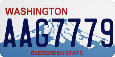 WA license plate AAG7779