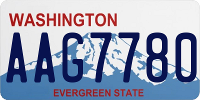 WA license plate AAG7780