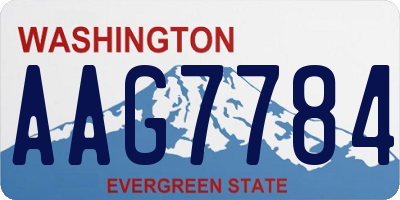 WA license plate AAG7784