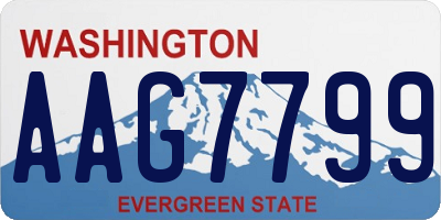 WA license plate AAG7799