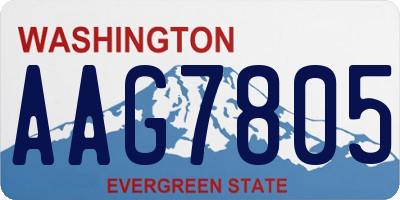 WA license plate AAG7805