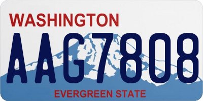 WA license plate AAG7808
