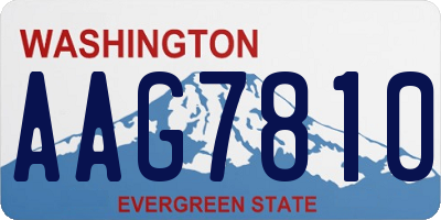 WA license plate AAG7810