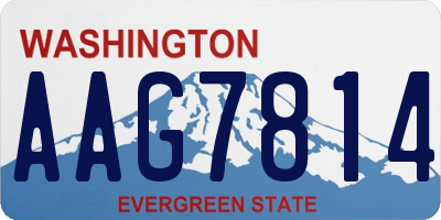 WA license plate AAG7814