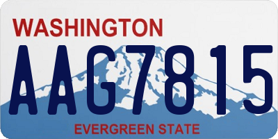 WA license plate AAG7815