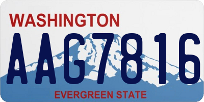 WA license plate AAG7816
