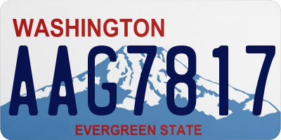 WA license plate AAG7817