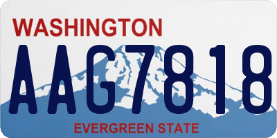 WA license plate AAG7818