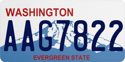 WA license plate AAG7822