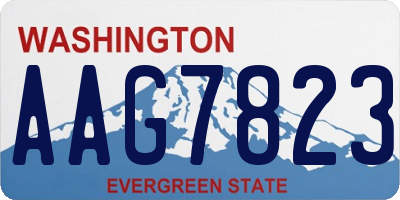WA license plate AAG7823