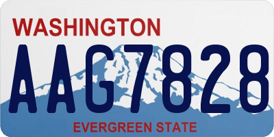 WA license plate AAG7828