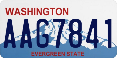 WA license plate AAG7841