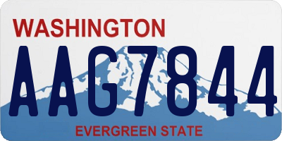WA license plate AAG7844