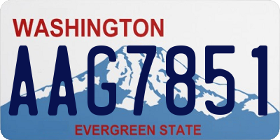 WA license plate AAG7851