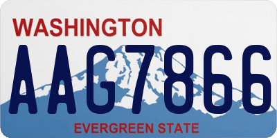 WA license plate AAG7866
