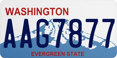WA license plate AAG7877