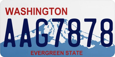 WA license plate AAG7878