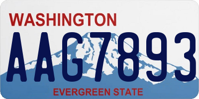 WA license plate AAG7893