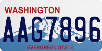 WA license plate AAG7896