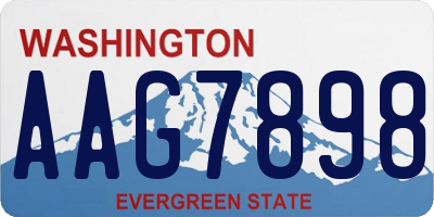 WA license plate AAG7898