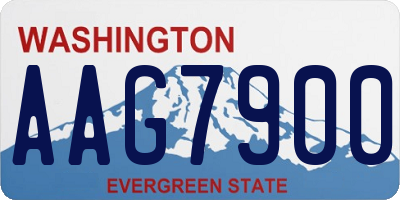 WA license plate AAG7900
