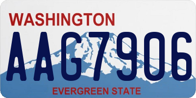 WA license plate AAG7906