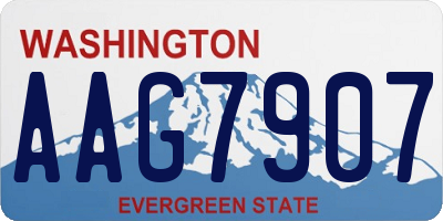 WA license plate AAG7907
