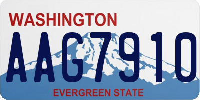 WA license plate AAG7910