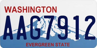 WA license plate AAG7912