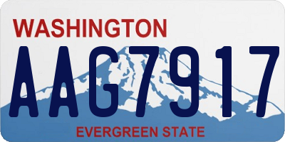 WA license plate AAG7917