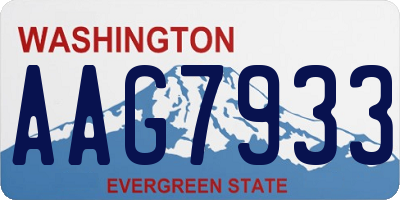 WA license plate AAG7933