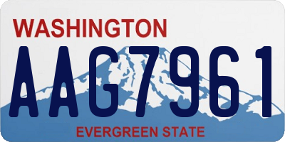 WA license plate AAG7961