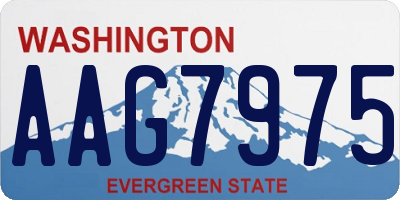 WA license plate AAG7975