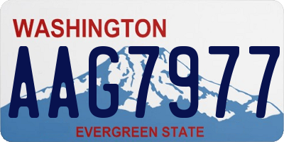 WA license plate AAG7977