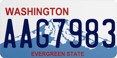 WA license plate AAG7983