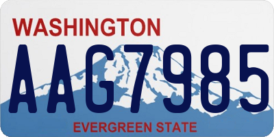 WA license plate AAG7985