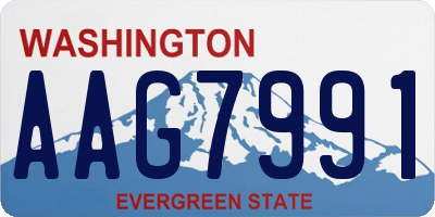 WA license plate AAG7991