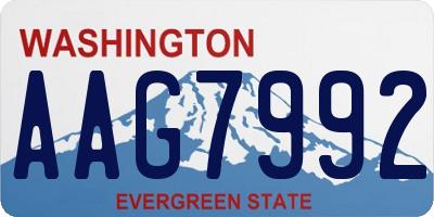 WA license plate AAG7992