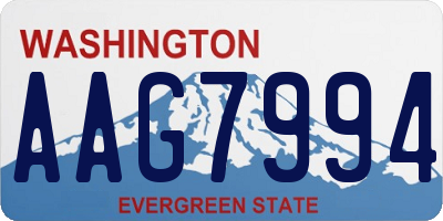 WA license plate AAG7994