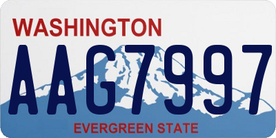WA license plate AAG7997