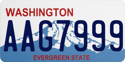 WA license plate AAG7999