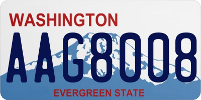 WA license plate AAG8008