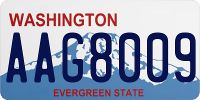 WA license plate AAG8009
