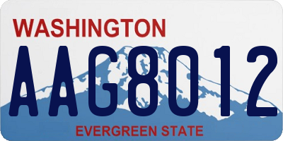 WA license plate AAG8012