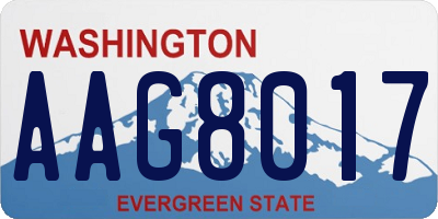 WA license plate AAG8017