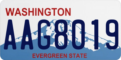 WA license plate AAG8019