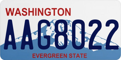 WA license plate AAG8022
